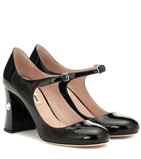 miu miu patent leather mary jane|Black Patent Leather Mary Jane Shoes .